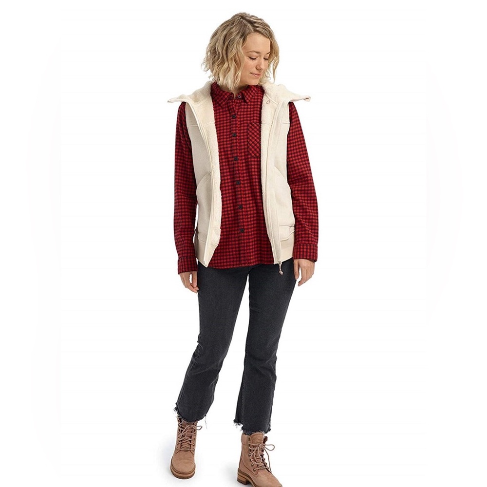 Burton cream colored vest Minxy medium
